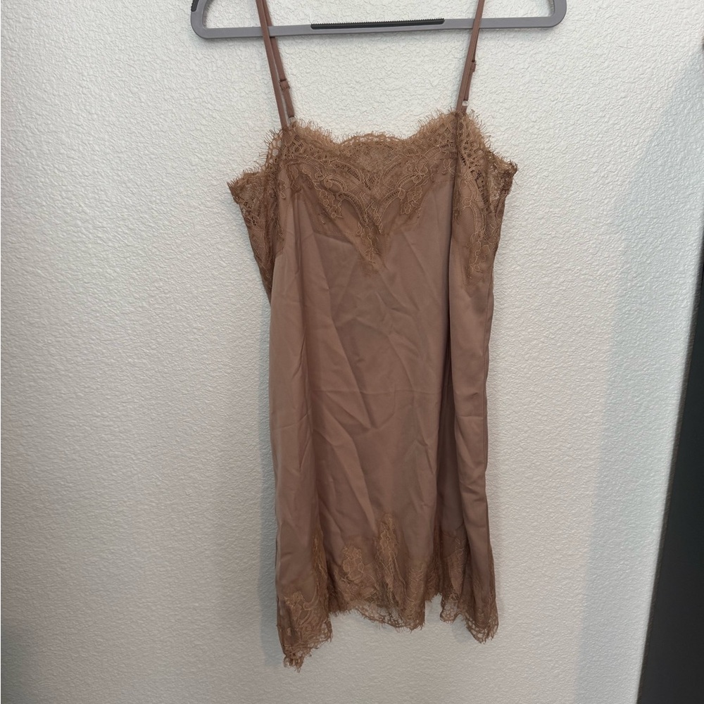 Vici lace detailed slip dress